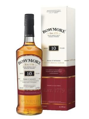Bowmore 10 Años Dark & Intense 1 Litro  Estuche