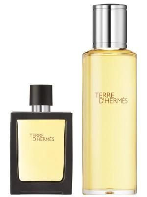 HERMÈS TERRE D\'HERMÈS PURE PERFUME 30 ML + REFILL BOTTLE 125 ML SET